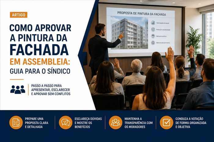 Como aprovar a pintura da fachada em assembleia: guia para o síndico