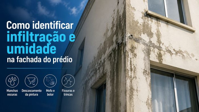 Como identificar infiltração e umidade na fachada do prédio