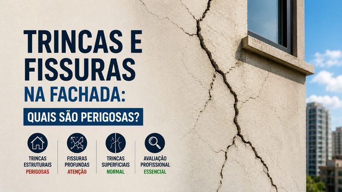 Trincas e fissuras na fachada: quais são perigosas?